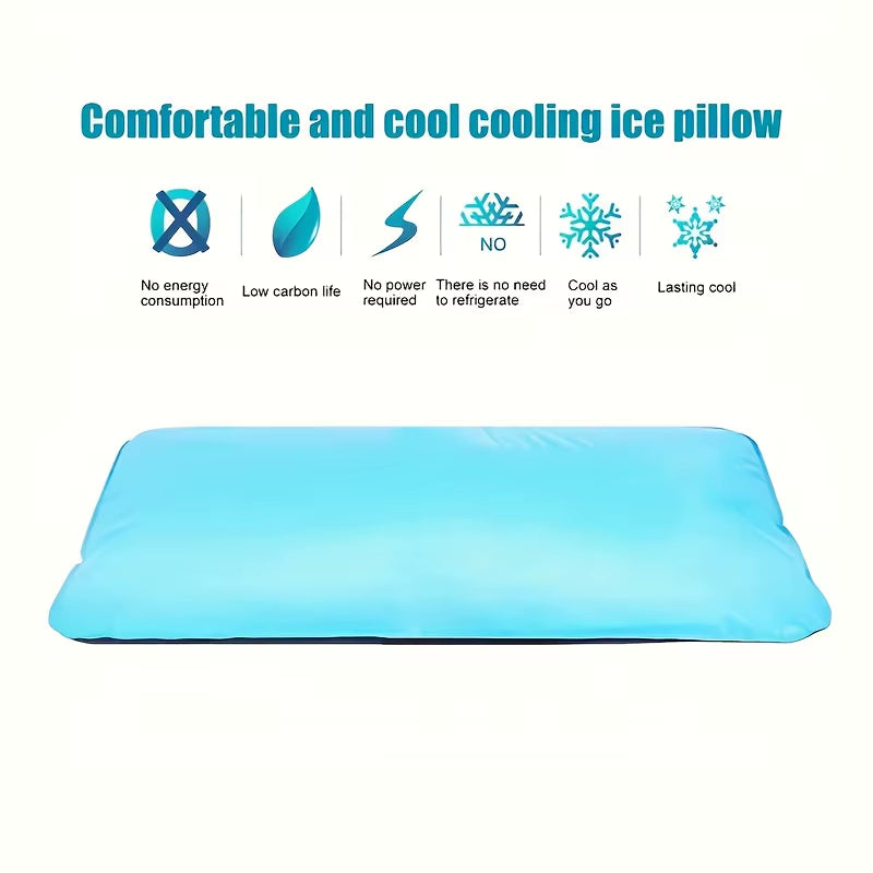 Summer Cooling Ice Pillow Cool Bed Mats Pad Relax Muscle Help Sleeping Pad Mat Travel Pillow Office Comfort Ice Pillow Aid Sleep