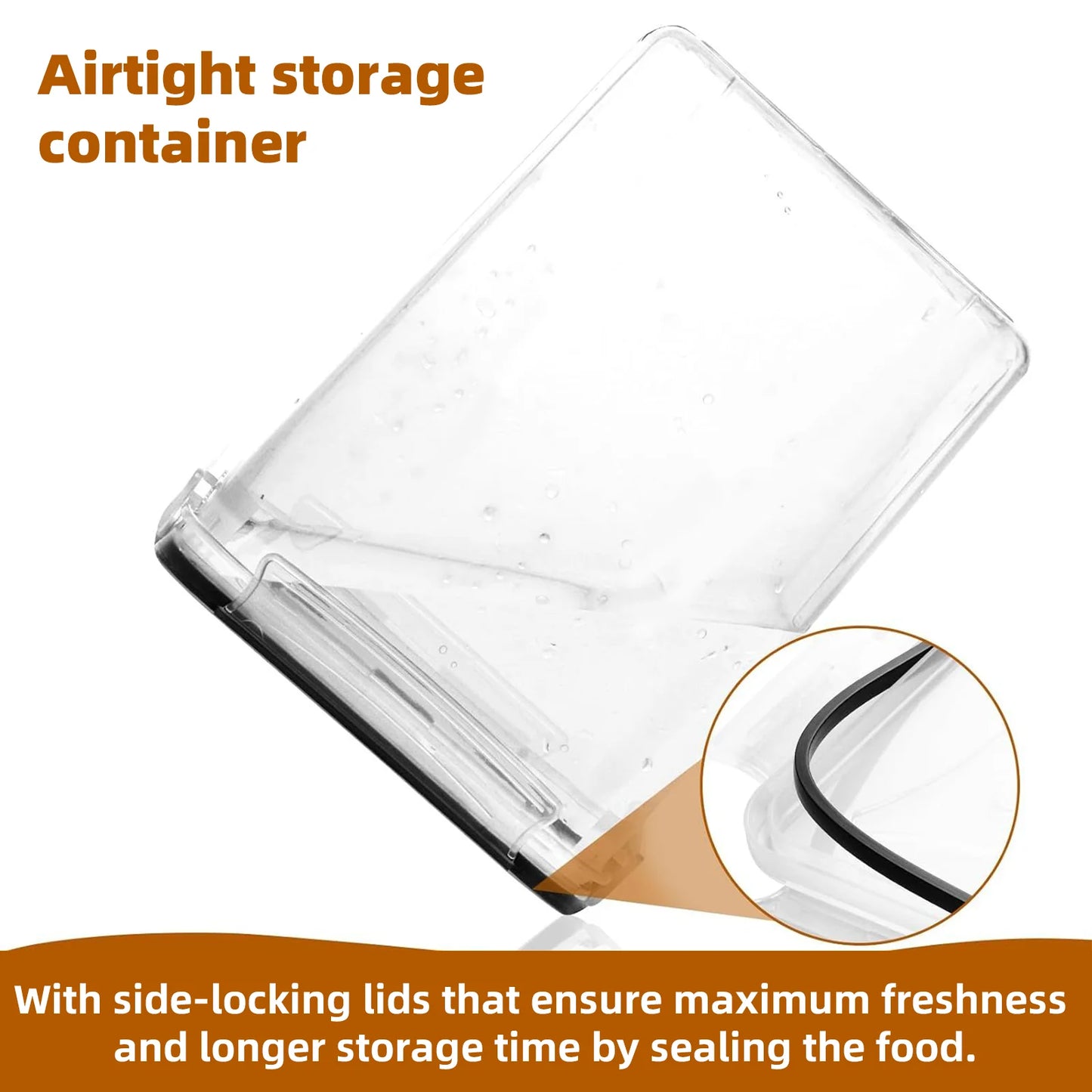 Keep Your Kitchen Organized with 4 Stackable 5.2L Airtight Cereal Containers - Includes Lids, Spoons, Labels, and Pen for Effortless Food Storage