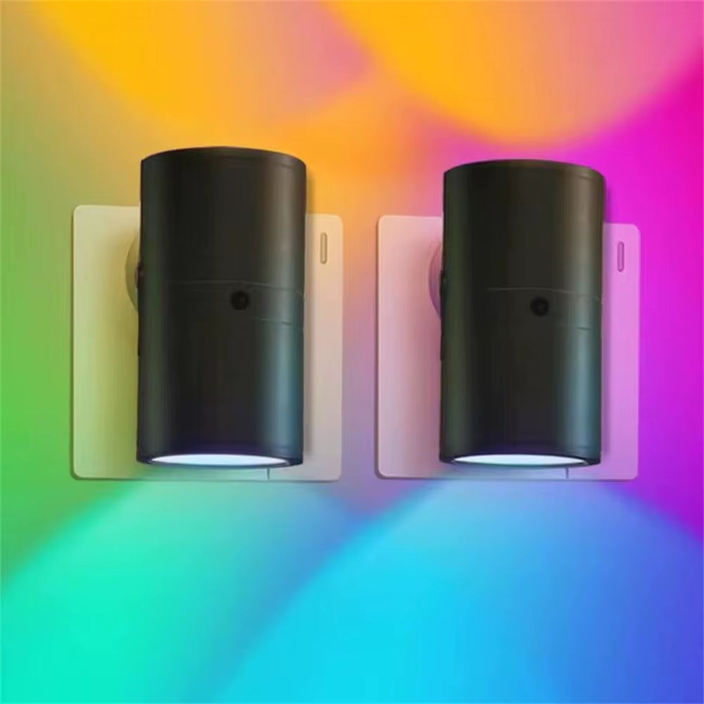 Night Light Plug into Wall RGB/3 Color Dimmable Portable Socket LED Night Light EU Plug-In Bedside Lamp Room Corridor Home Decor