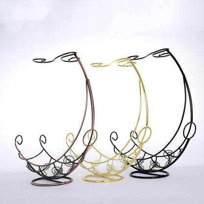 Moon Ship Stainless Steel Wine Rack - Elegant Bottle Holder for Stylish Home Decor and Unique Gift Idea