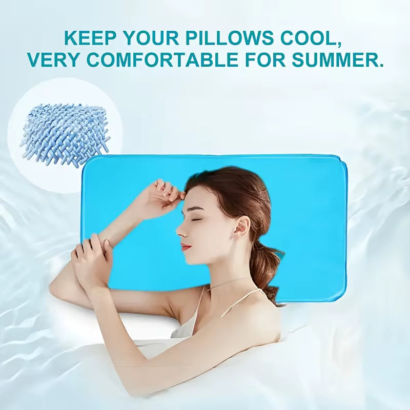 Summer Cooling Ice Pillow Cool Bed Mats Pad Relax Muscle Help Sleeping Pad Mat Travel Pillow Office Comfort Ice Pillow Aid Sleep