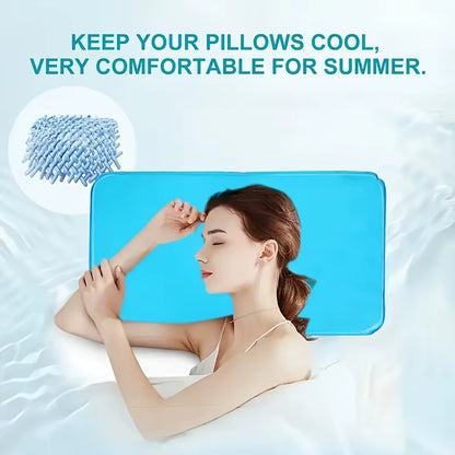 Summer Cooling Ice Pillow Cool Bed Mats Pad Relax Muscle Help Sleeping Pad Mat Travel Pillow Office Comfort Ice Pillow Aid Sleep