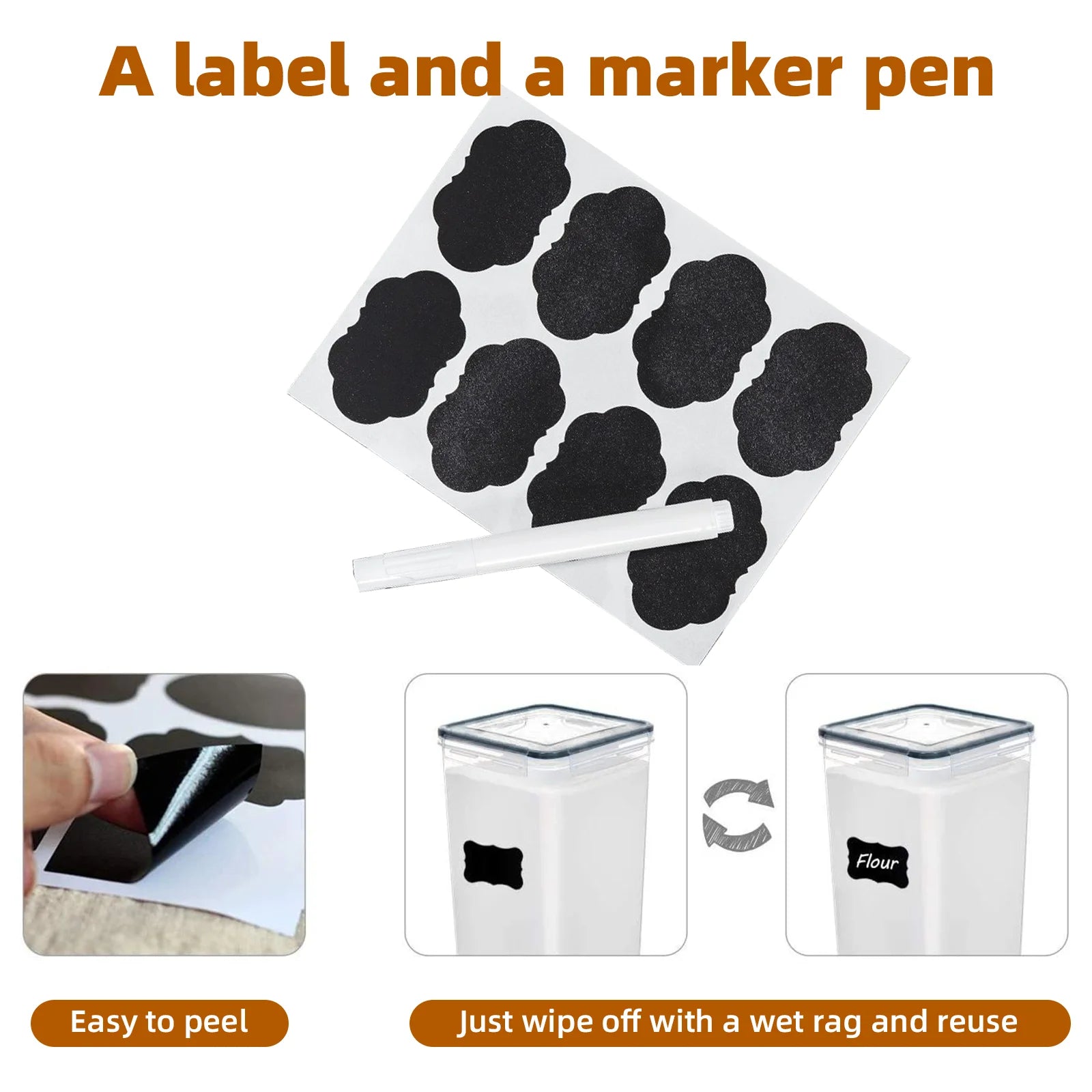 Keep Your Kitchen Organized with 4 Stackable 5.2L Airtight Cereal Containers - Includes Lids, Spoons, Labels, and Pen for Effortless Food Storage