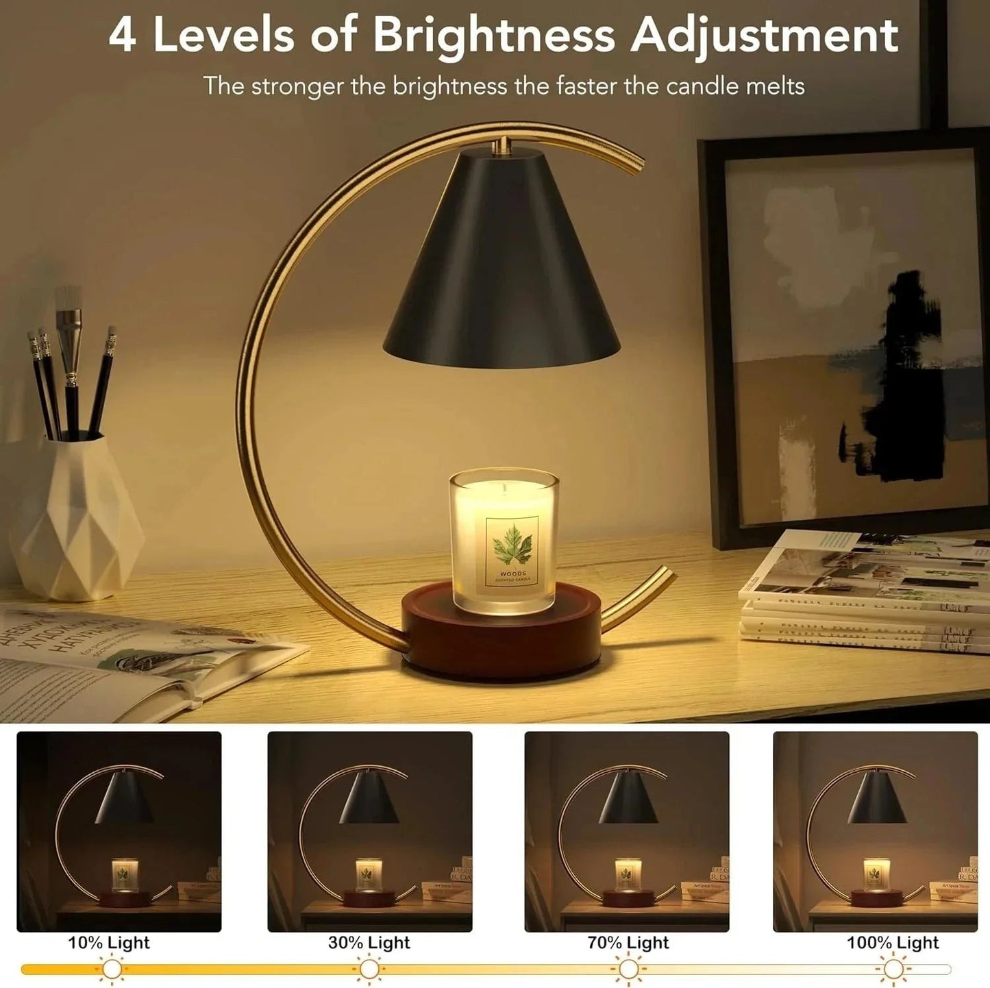 Elevate Your Home Fragrance Experience with the Dimmable Candle Warmer Lamp – Safe, Stylish, and Flame-Free