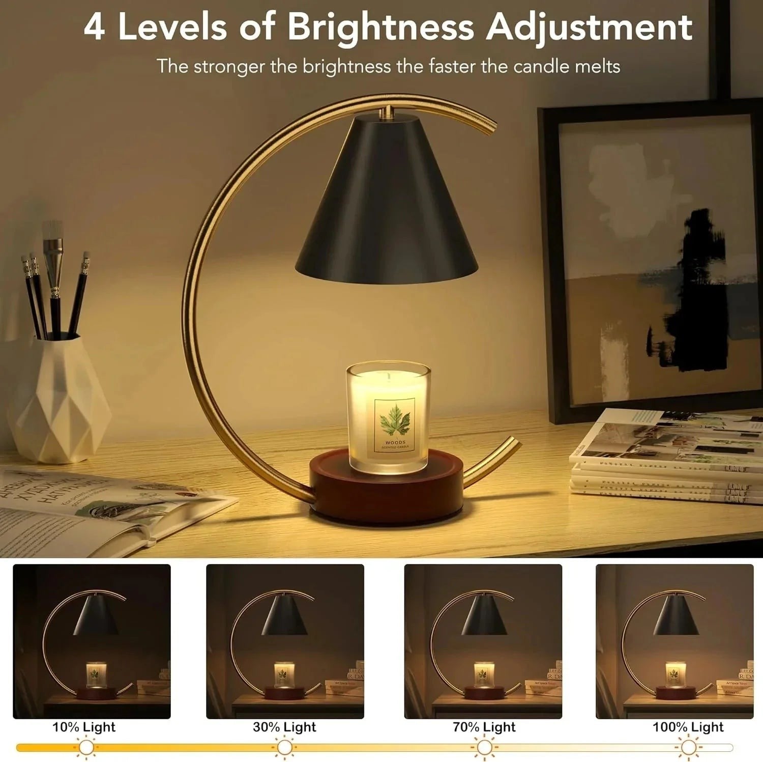 Elevate Your Home Fragrance Experience with the Dimmable Candle Warmer Lamp – Safe, Stylish, and Flame-Free